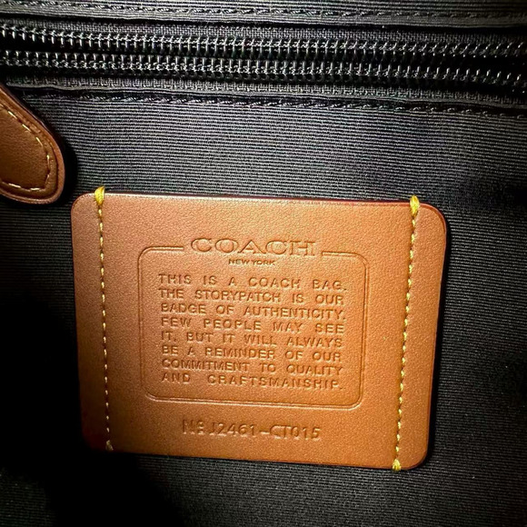 Coach Men's Sprint Backpack In Leather/Gunmetal/Graphite CT015 NWT - Picture 6 of 10